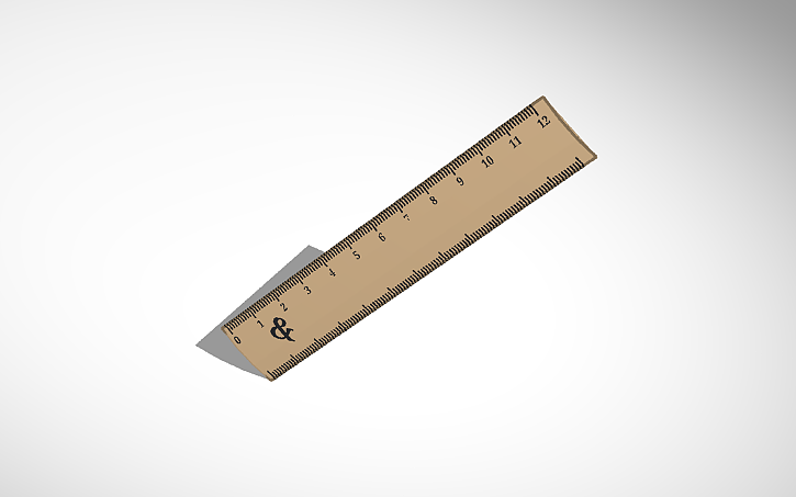 3D design Ruler - Tinkercad