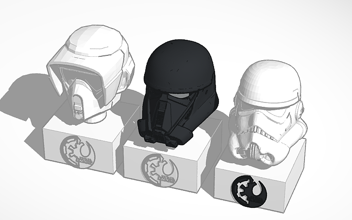 3D design Scout trooper helmet - Tinkercad