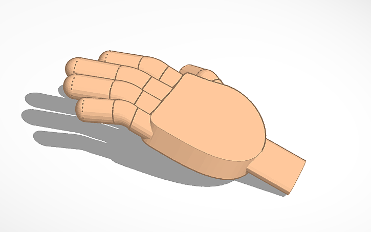 3D design LO #2 | Hand - Tinkercad