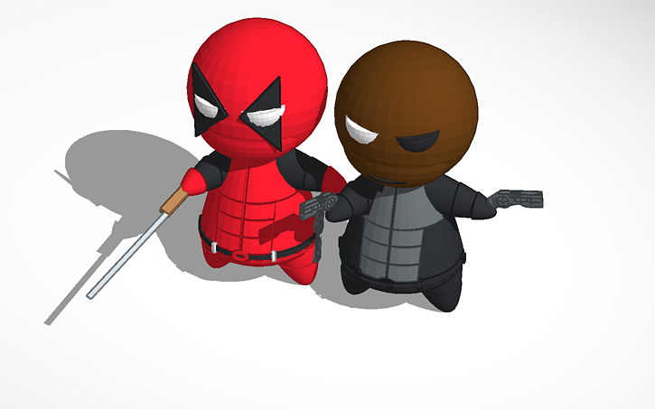 3D design MARVEL HEROES - Tinkercad
