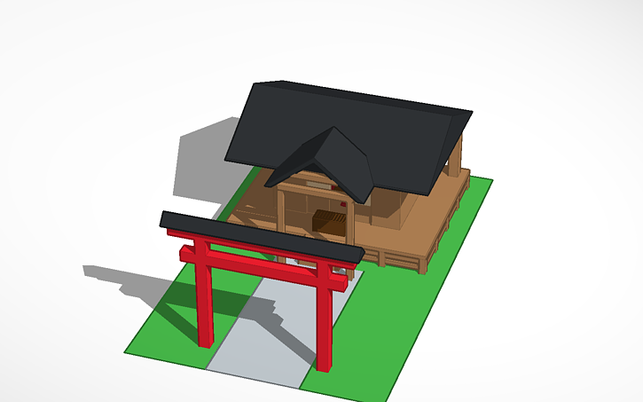 3d Design Hakurei Shrine Tinkercad