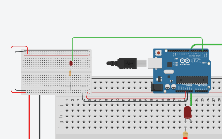 Circuit design Montage 1 : LED Clignotante - Tinkercad
