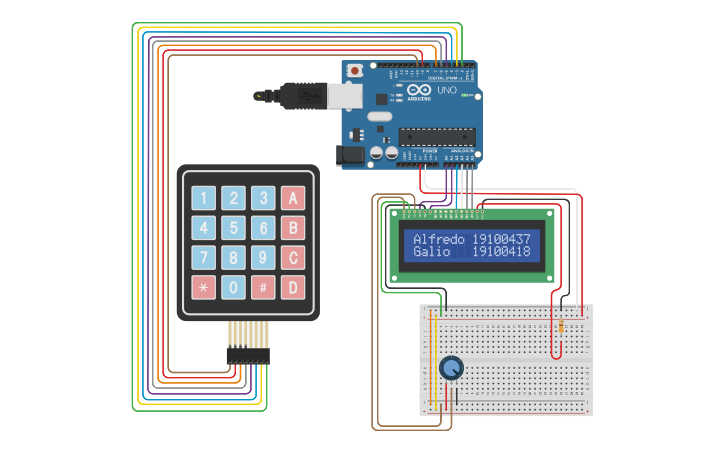 Circuit design Decodificador de teclado matricial con despliegue en LCD ...