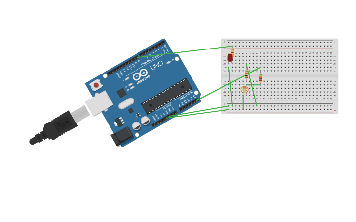 Circuit design LDR arduino - Tinkercad