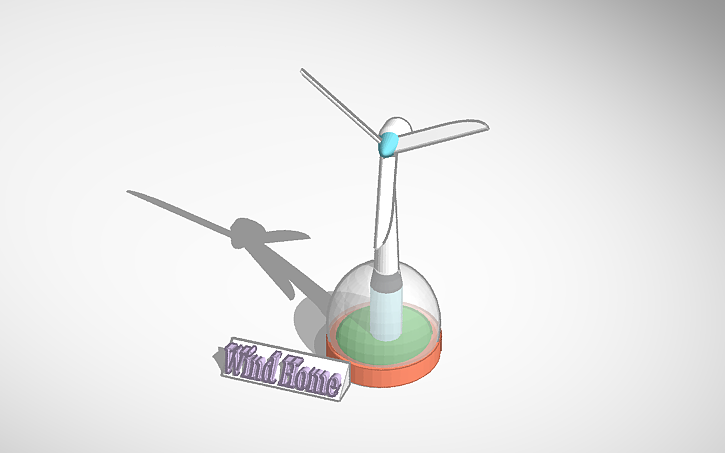 3D design WIND TURBINE - Tinkercad