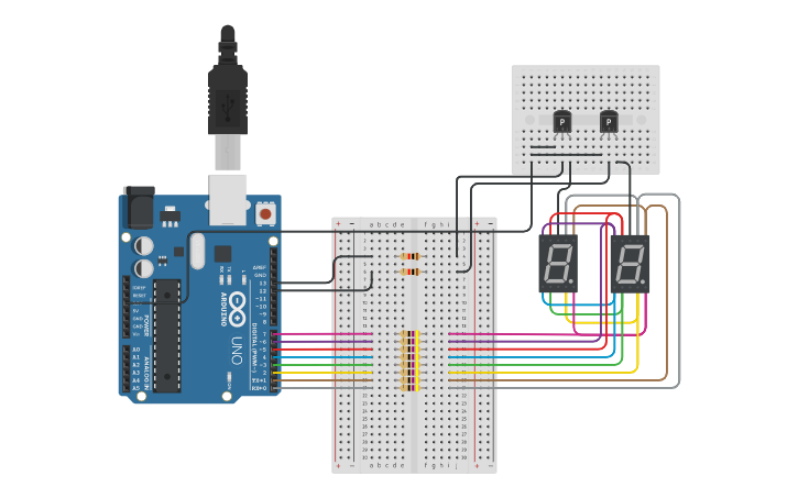 Circuit design countdown - Tinkercad