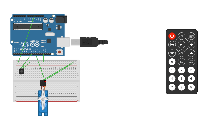 Circuit design DFRobot_IR_Remote_Sensor - Tinkercad