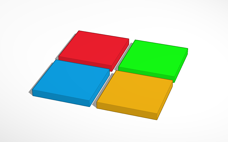 Download 3D design Microsoft logo | Tinkercad