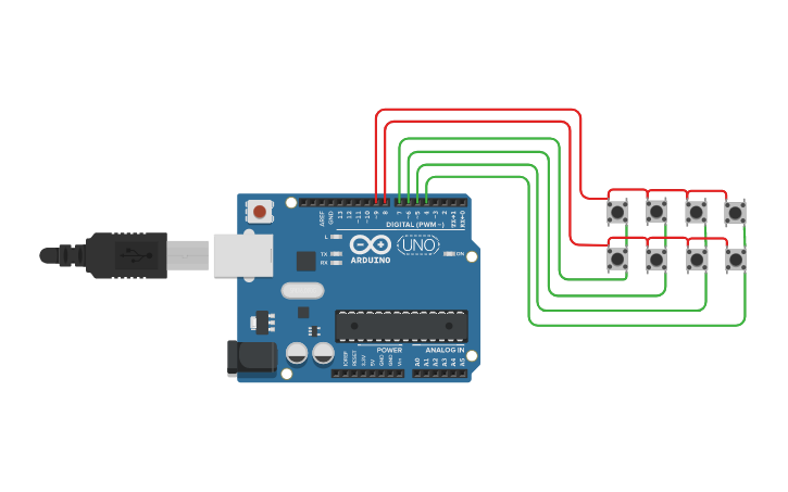 Circuit design KEYPAD - Tinkercad