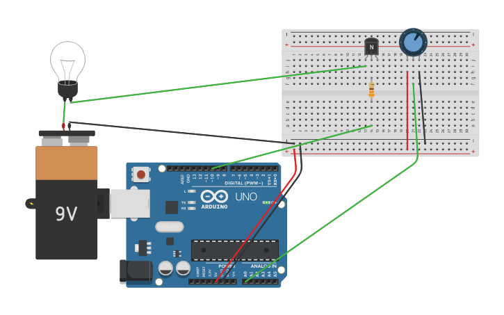 Circuit design dimmer - Tinkercad