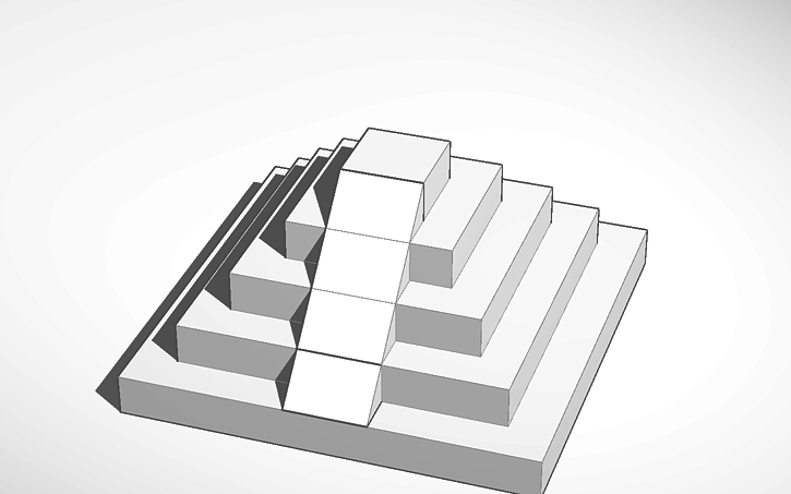 3D design Step Pyramid - Tinkercad