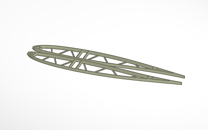 3D design Wing Rib - HQ 2.5 / 11 RC sailplane airfoil - Tinkercad