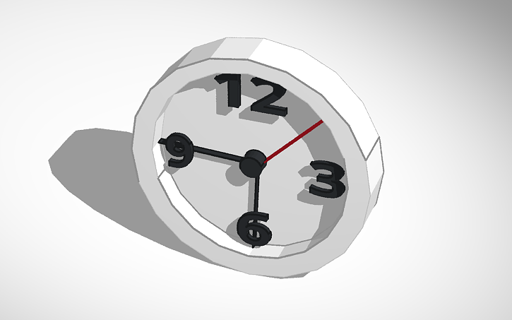 3D design Clock - Tinkercad