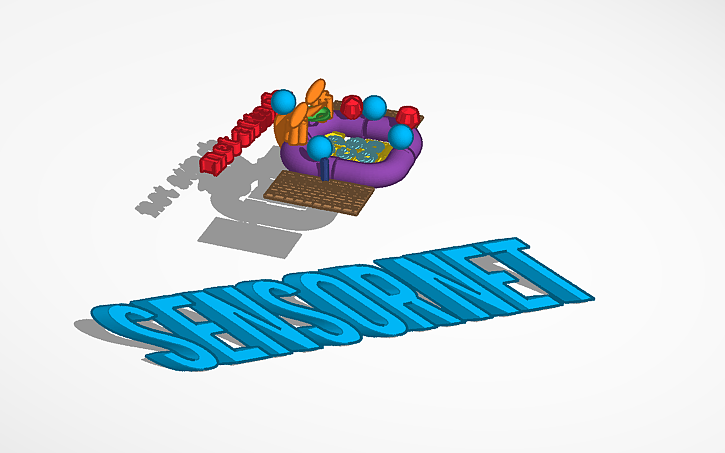 3D design sensor net - Tinkercad