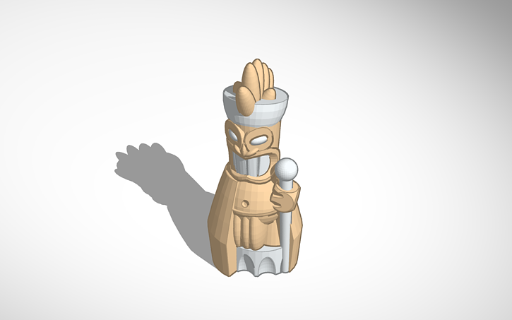 3D design Tiki #chess King | Tinkercad