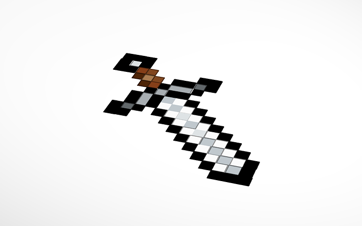 Ben G Galileo Minecraft Challenge 2d Iron Sword Tinkercad Ben G Galileo Minecraft Challenge 2d Iron Sword Tinkercad