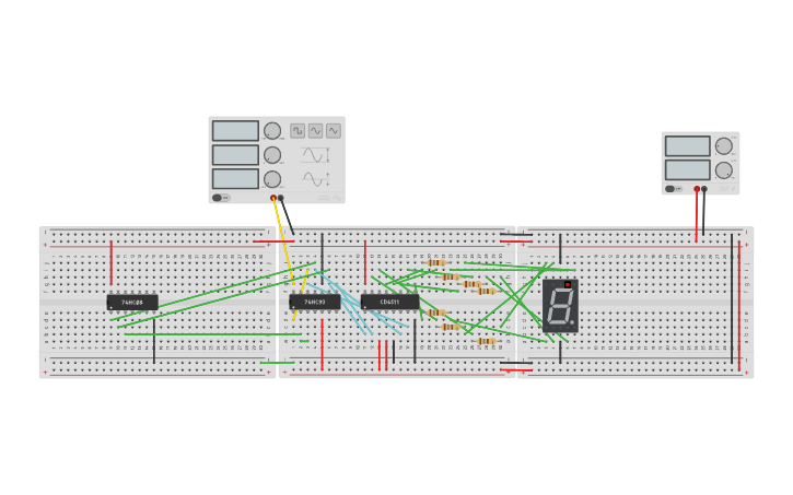 Circuit Design Contador De 0 A 9 Com 7493 Tinkercad