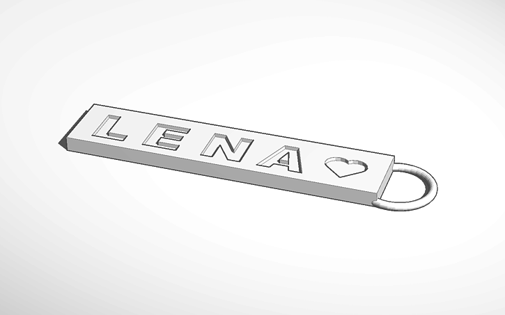 3D design Keychain - Tinkercad
