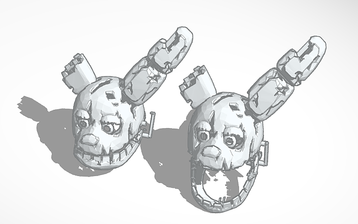 3D design Springtrap heads - Tinkercad