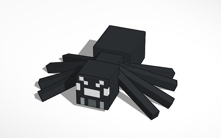 3D design Minecraft Spider Template - Tinkercad 3D design Minecraft Spider Template - Tinkercad