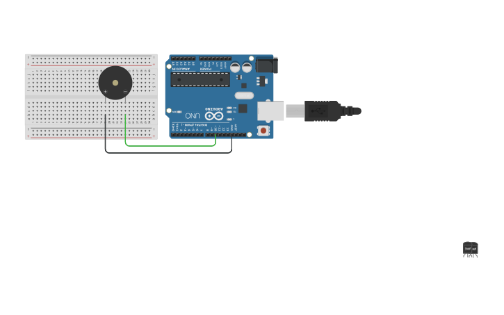 Circuit design Arduino & speaker - Tinkercad