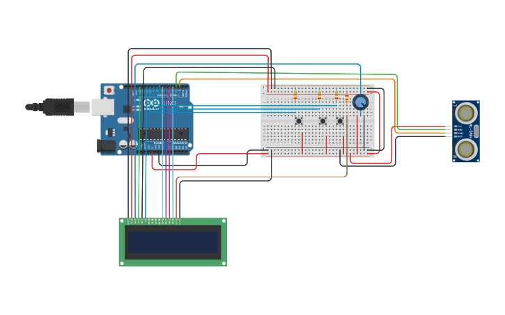 Circuit design Ultra son | Tinkercad