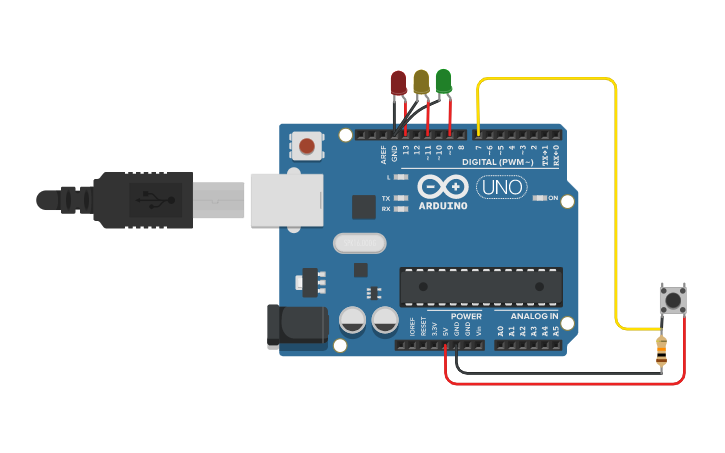 Arduino Exercice Circuit design Arduino exercice - Tinkercad