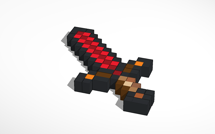Minecraft Detailed Sword Design 3D design my minecraft's best sword | Tinkercad