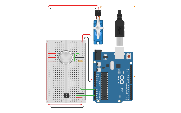 Arduino Cloth Drying Circuit design SMART Clothes Dryer Exhaust - Tinkercad