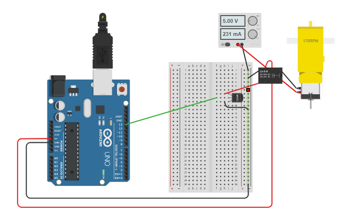 Circuit design Relay Circuit - Tinkercad