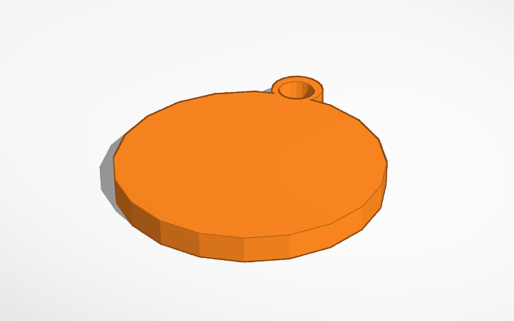 Round Keychain Solidworks 3D design base keychain round - Tinkercad