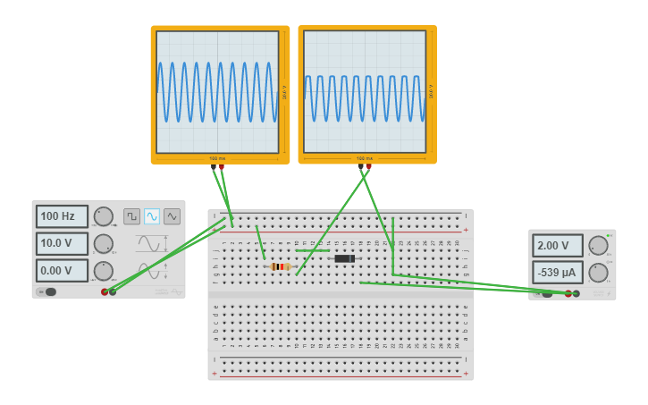 Circuit design Clipper - Tinkercad