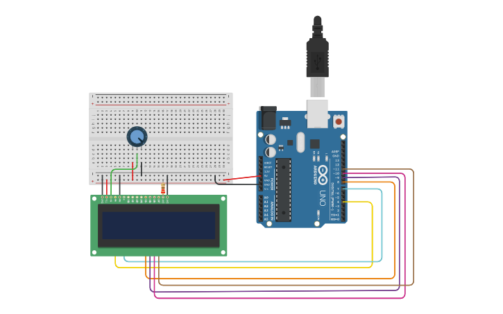 Circuit design ARDUINO LCD - Tinkercad