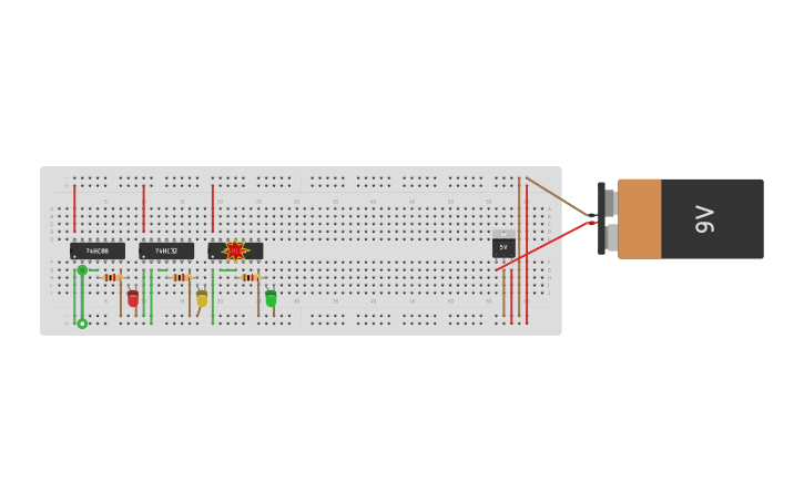 Circuit design And Or Not - Tinkercad