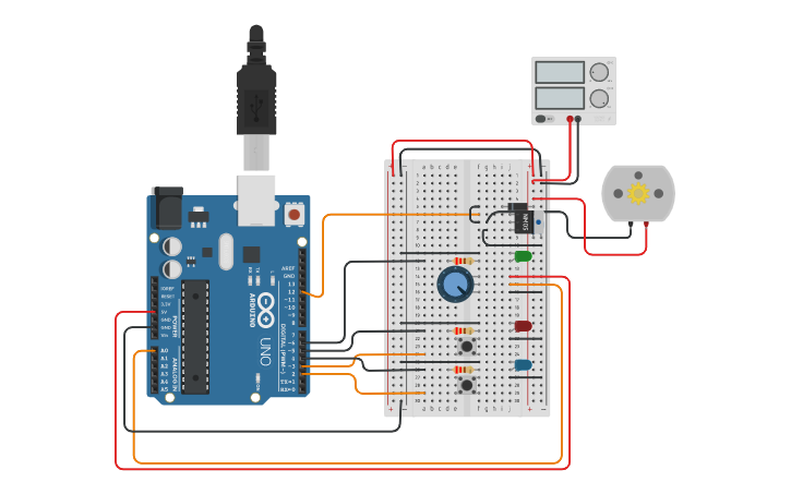 Circuit design Lab 1 Part E - Tinkercad