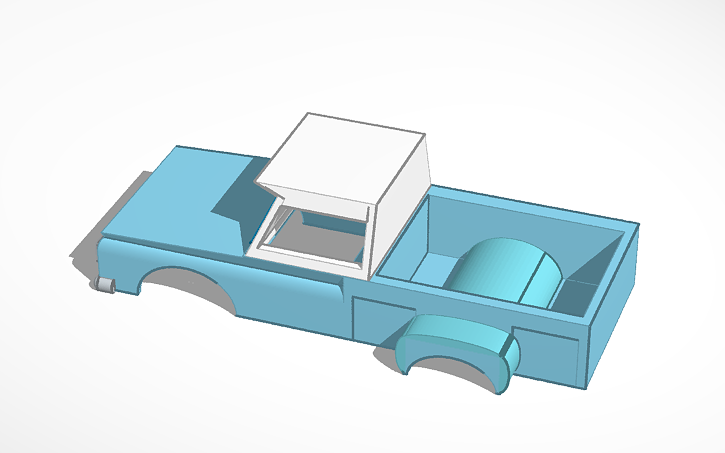 3D design Chevy Dually RC car shell - Tinkercad