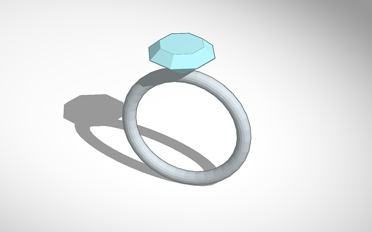 3D design diamond ring | Tinkercad