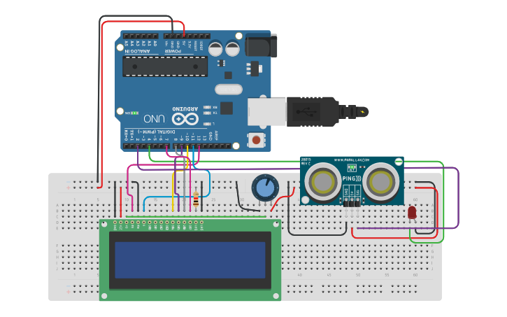 Circuit design Sensor de Sonido a Distancia - Tinkercad