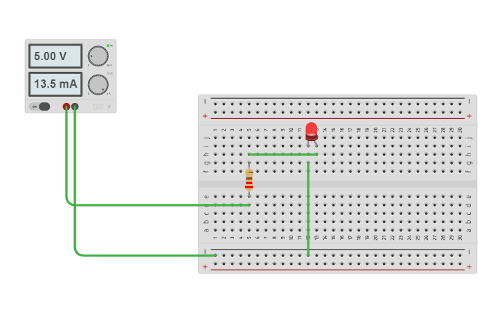 Circuit design led - Tinkercad