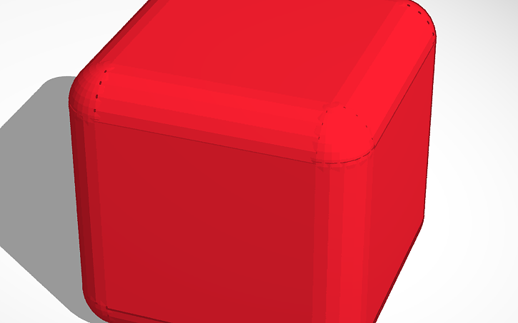 Cad Rounded Cube 3D design Round Cube - Tinkercad