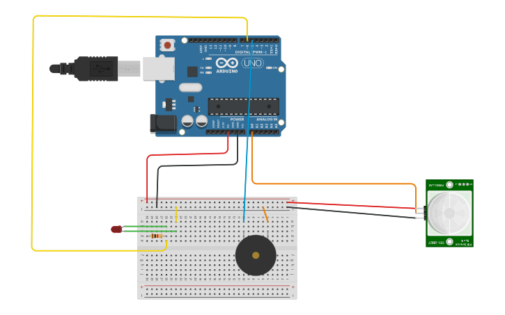 Circuit design Alarm System | Tinkercad