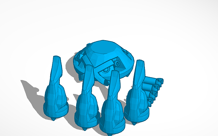 3D design metagross action figure - Tinkercad