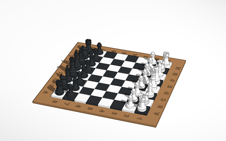 3D design chess set Tinkercad.