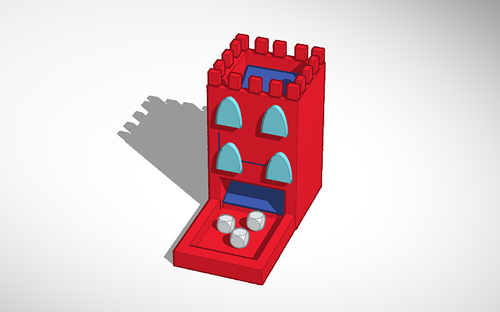3D design Dice Tower - Tinkercad