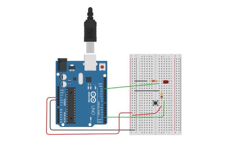 Circuit design PUSH_BUTTON_CIRCUIT | Tinkercad