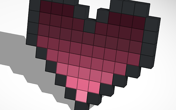 3D design Pixel Heart | Tinkercad
