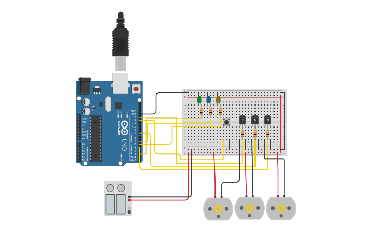 Circuit design DishWasher-bonus | Tinkercad