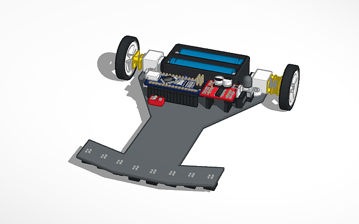 3D design Speed Line Follower Robot V1 - Tinkercad