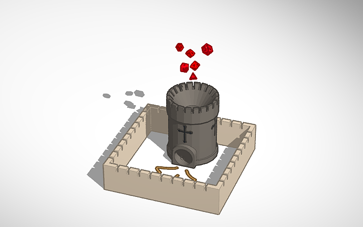 3D design Dice Tower II - Sim Lab demo - Tinkercad