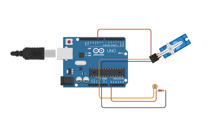 Circuit design Photo resistor | Tinkercad